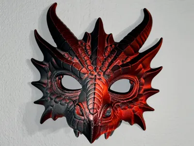 Flames and Scales – Dragon Wall Mask
