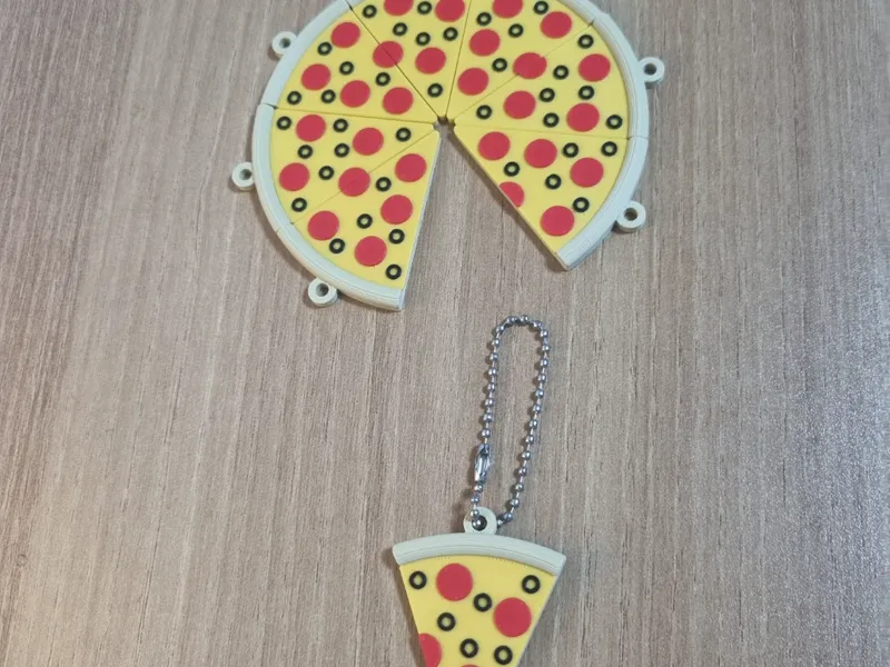 pizza keychain
