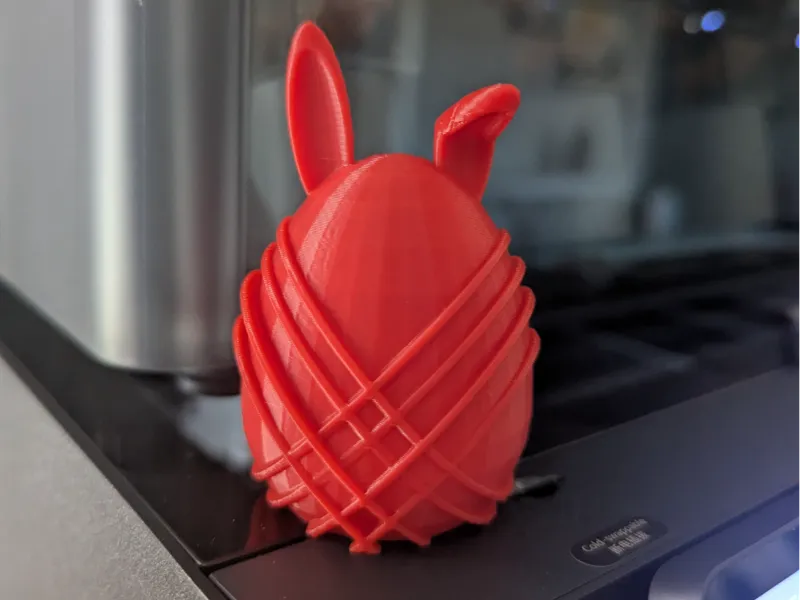 Striped Easter Egg With Ears