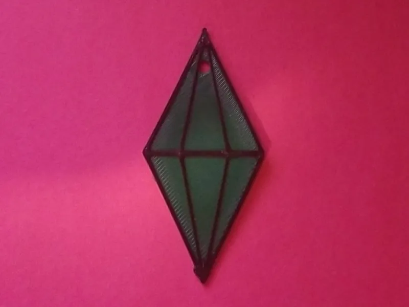 Sims Plumbob Keychain Charm