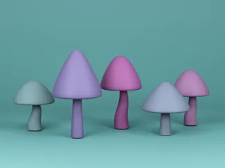 5 Simple mushrooms for miniatures and dioramas