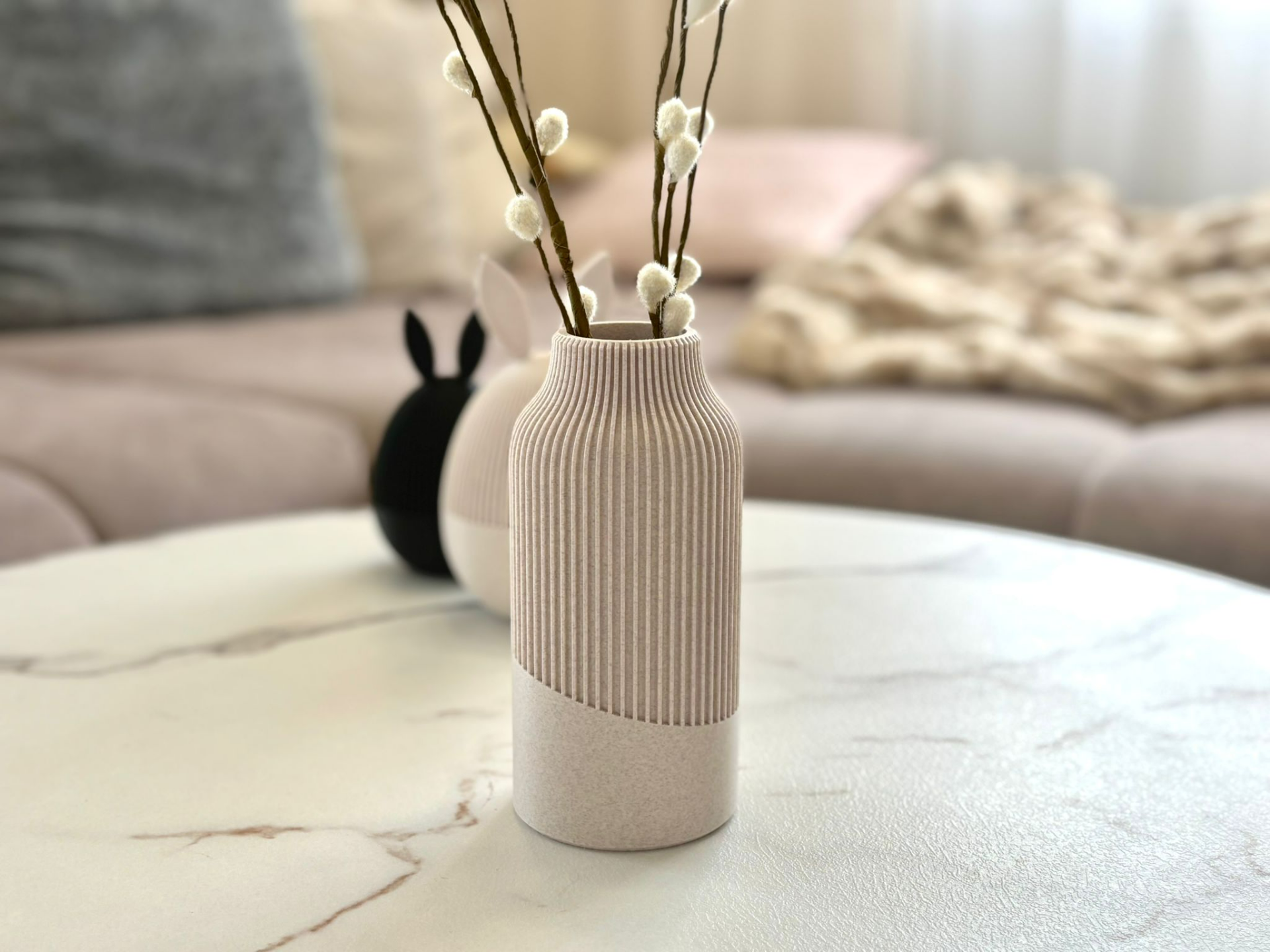 Japandi Ribbed Vase