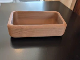 Catch all tray with wood grain