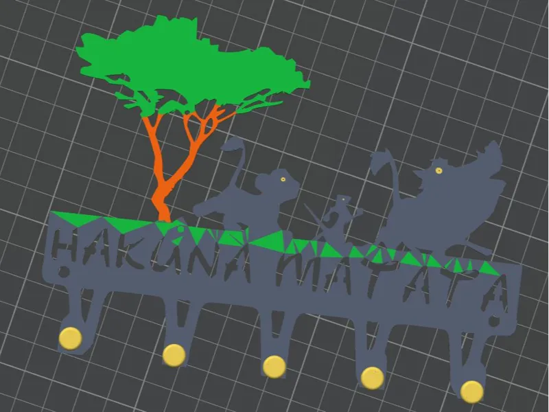 Key Hanger Hakuna Matata colored