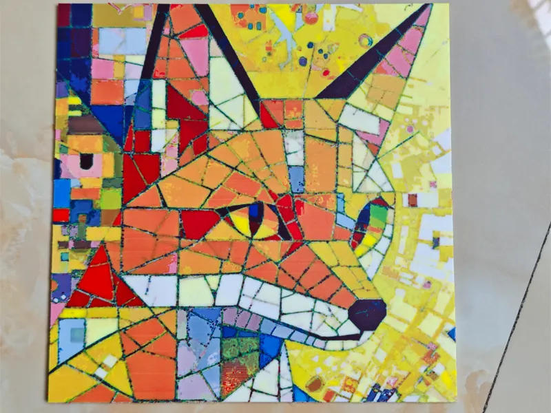 4色叠画 狐狸 装饰画 200*200