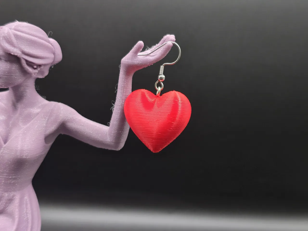 Valentine Heart Earrings – Printable Jewelry view 3