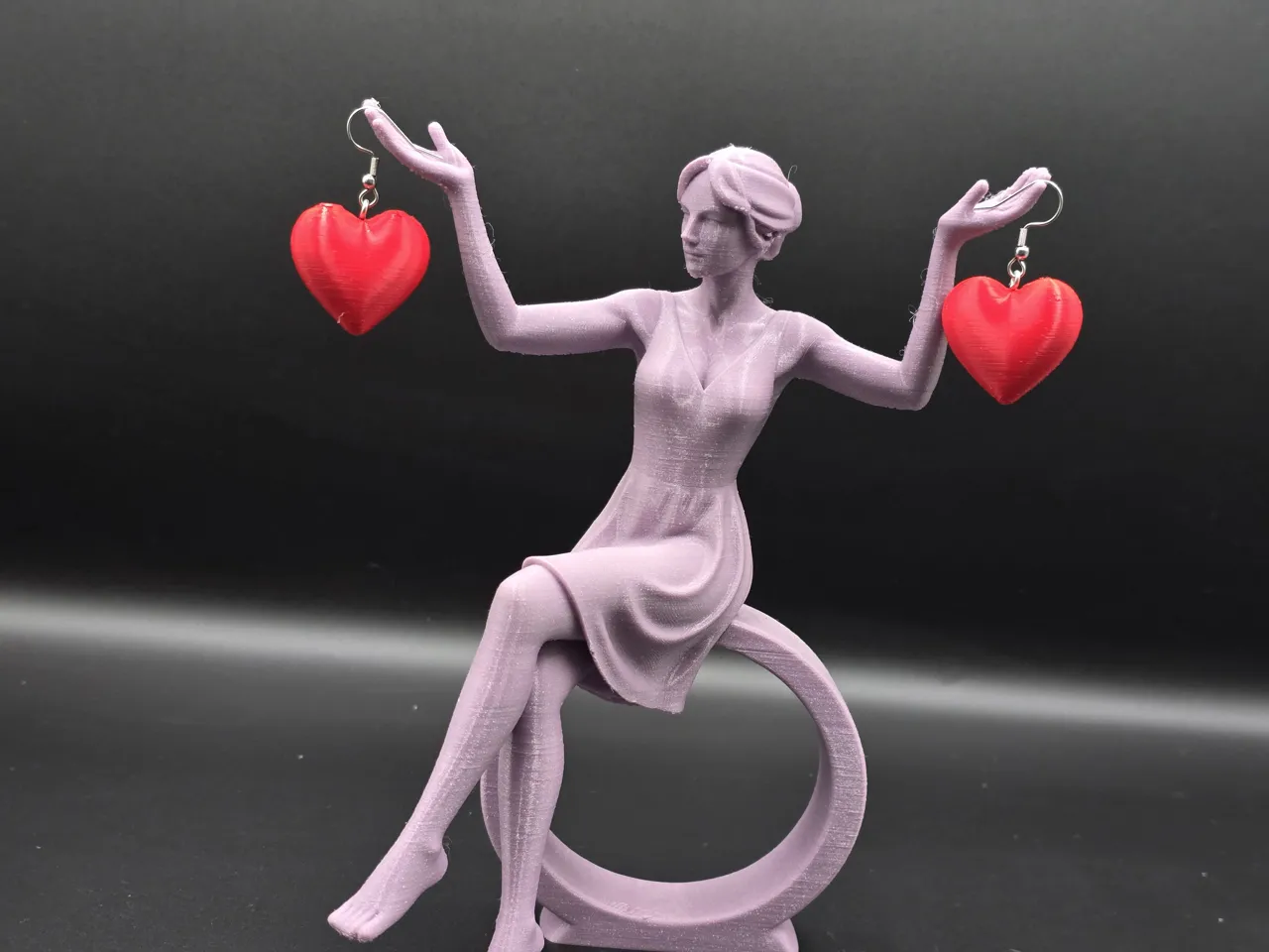 Valentine Heart Earrings – Printable Jewelry view 2