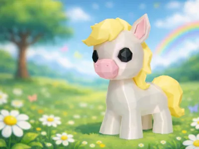 Low-Poly Cute Pony