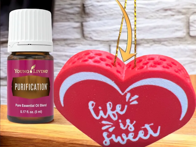 Air Freshener Heart Love is Sweet Essential Oils