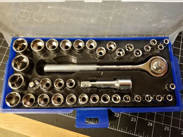 Insert de rangement pour coffret de douilles Harbor Freight 40 pièces (remix)