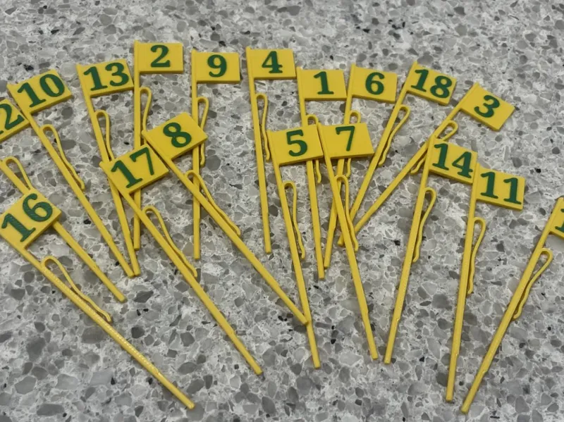 Golf Flag Drink Markers