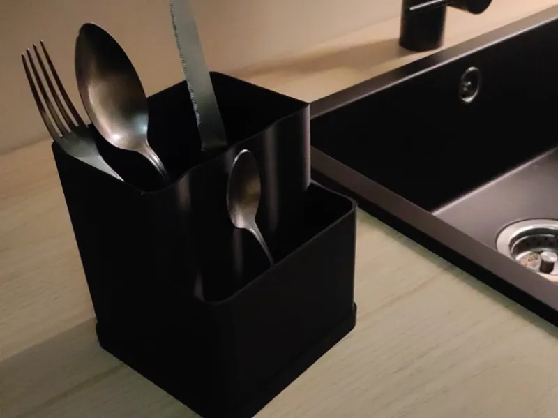 Cutlery Drying Holder with Water Tray