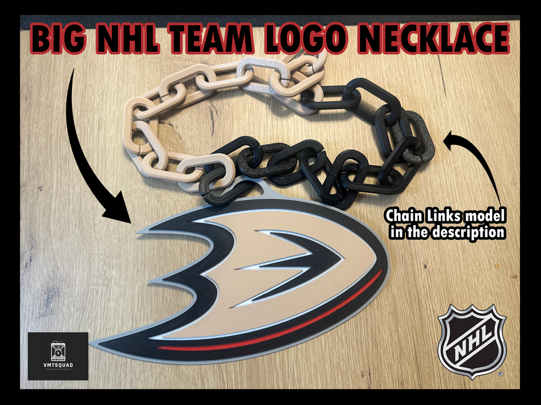 BIG Anaheim ducks NHL Logo Necklace