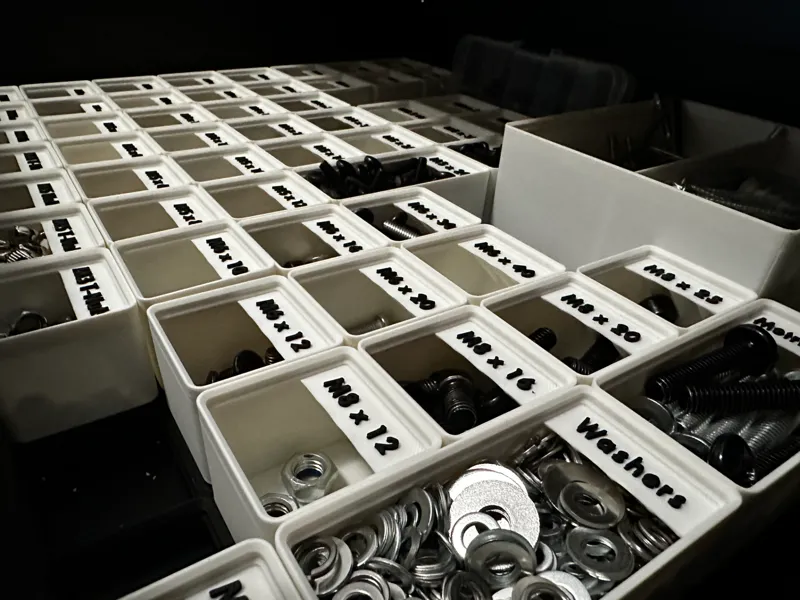 Metric Screw Bins - Misc. M3, M4, M5, M6, M8