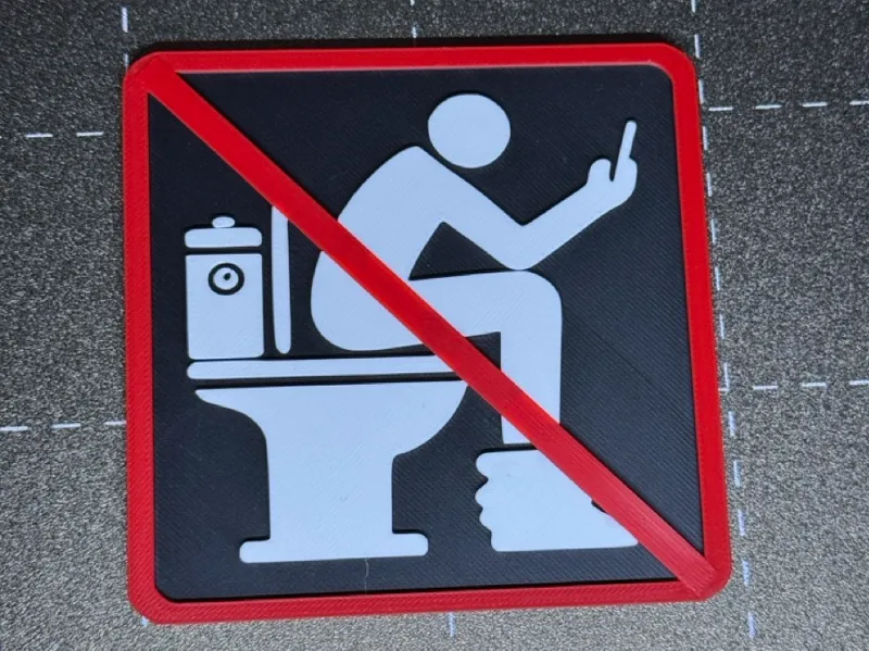 Mobile use banned on the loo