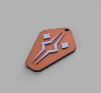 Ahsoka Keychain - 2 Color - Quick Print Less Than 14 Minutes - Star Wars Keychain