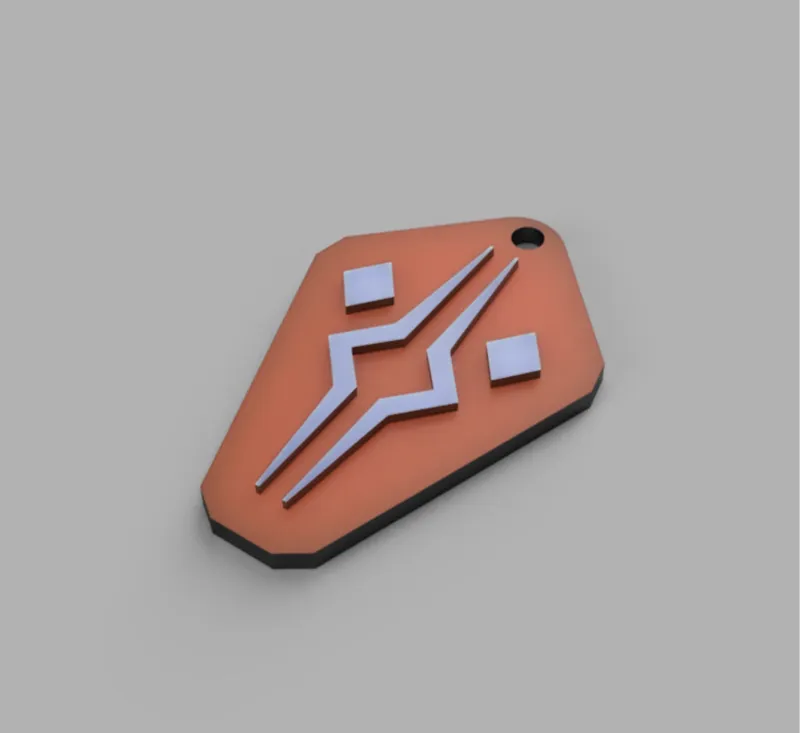 Ahsoka Keychain - 2 Color - Quick Print Less Than 14 Minutes - Star Wars Keychain