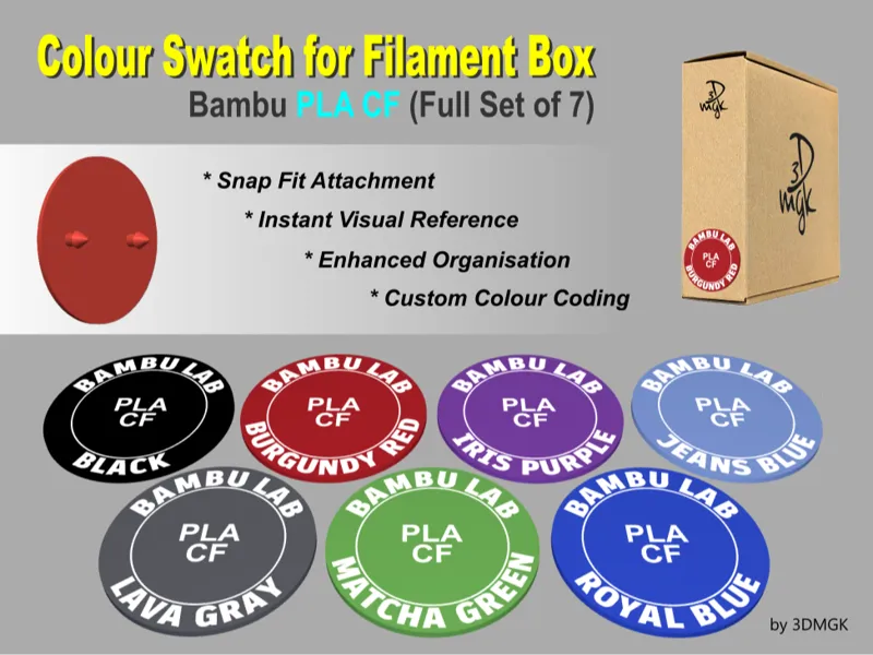 Filament Box Swatch - Bambu PLA CF