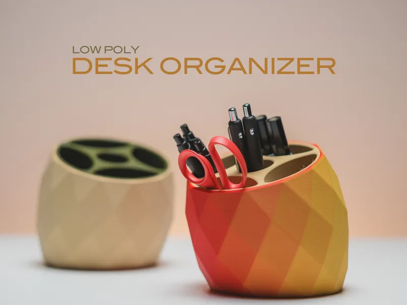 Low Poly Desk Organizer
