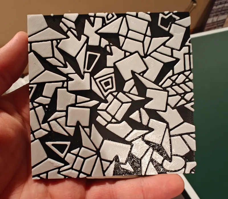 Abstract Black and White Cone Shaped art