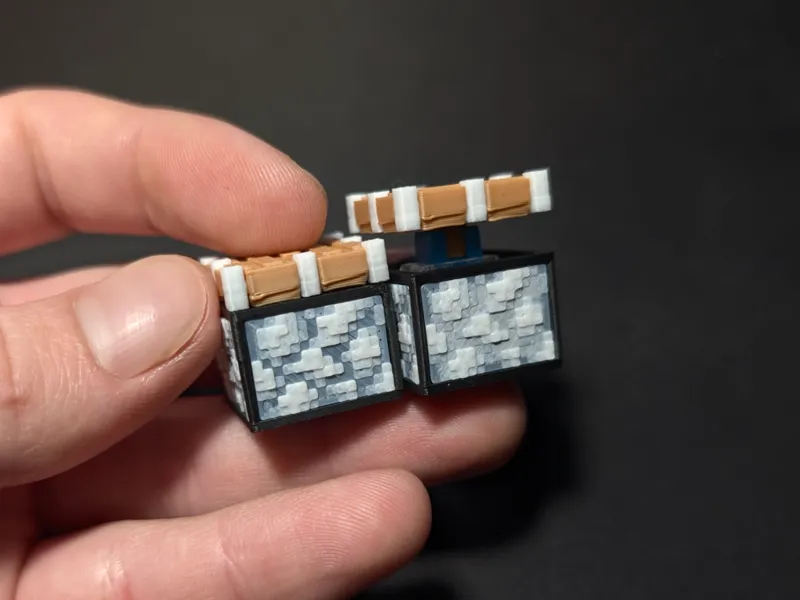 NO AMS| Minecraft Piston Fidget Clicker & Keychain