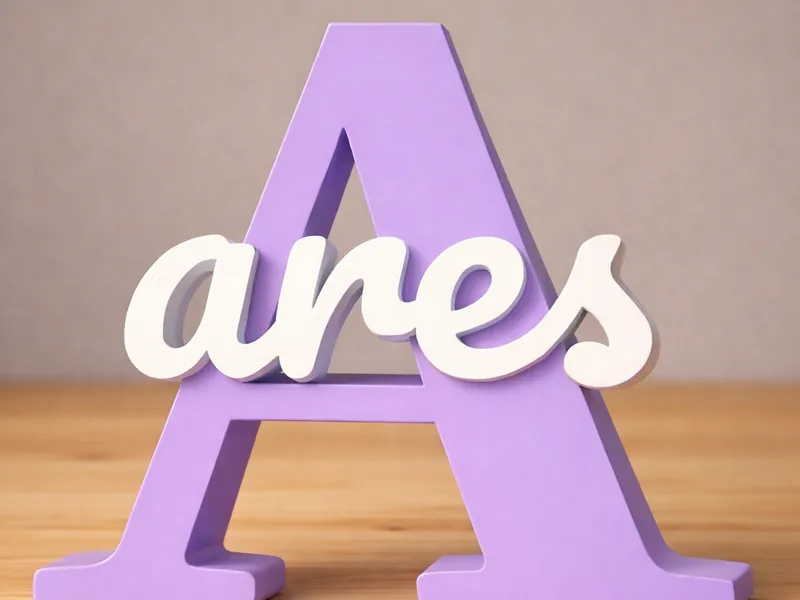 Inicial A con el nombre de Ares