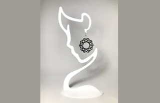 Earring display/holder stand. Face silhouette