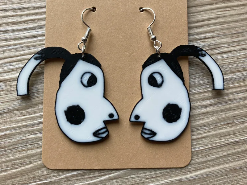 Hyperpigmentetion earrings / keychain meme