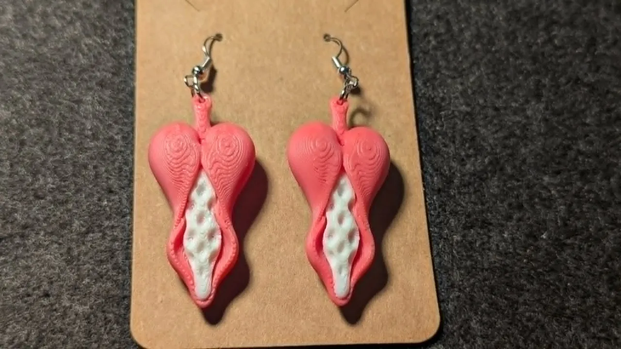 Pink Bleeding Heart Earrings view 4