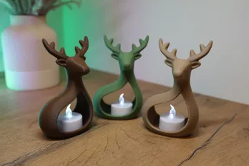 Modelo para impresión 3D: Nordic Glow Deer – Fuzzy Skin LED Light — vista de referencia 4