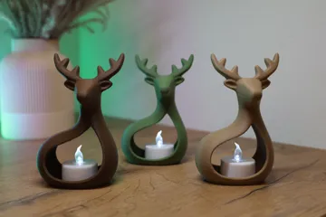Modelo para impresión 3D: Nordic Glow Deer – Fuzzy Skin LED Light — vista de referencia 5
