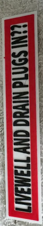 Livewell and Drain plug reminder