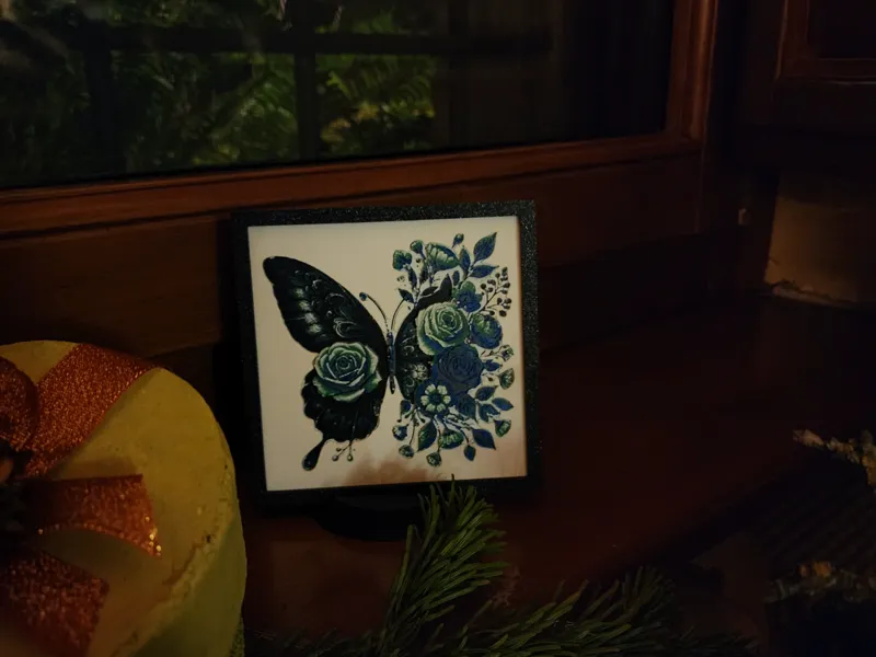 HueForge Butterfly! Floral Fusion Art