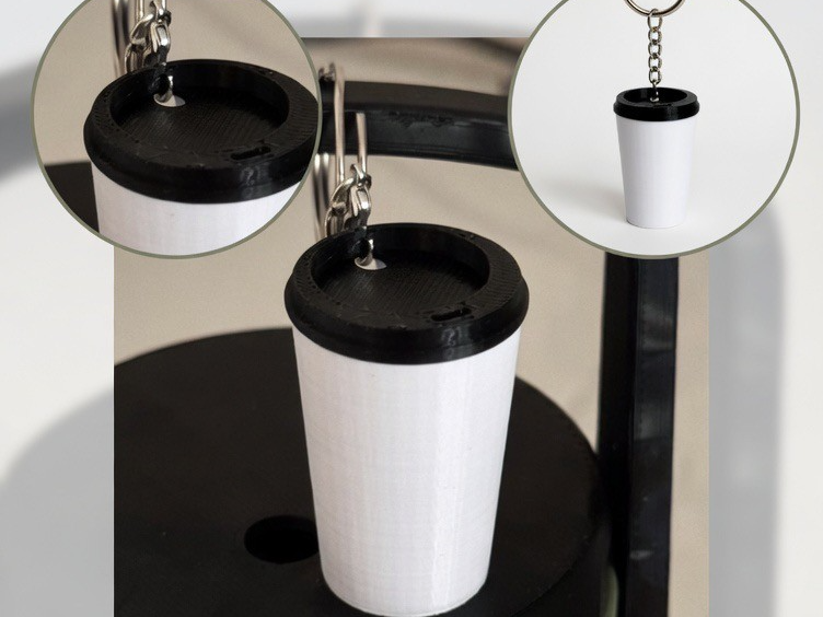 Miniatura 1 do modelo 3D Mini cofee cup keychain