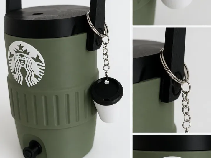 Mini cofee cup keychain