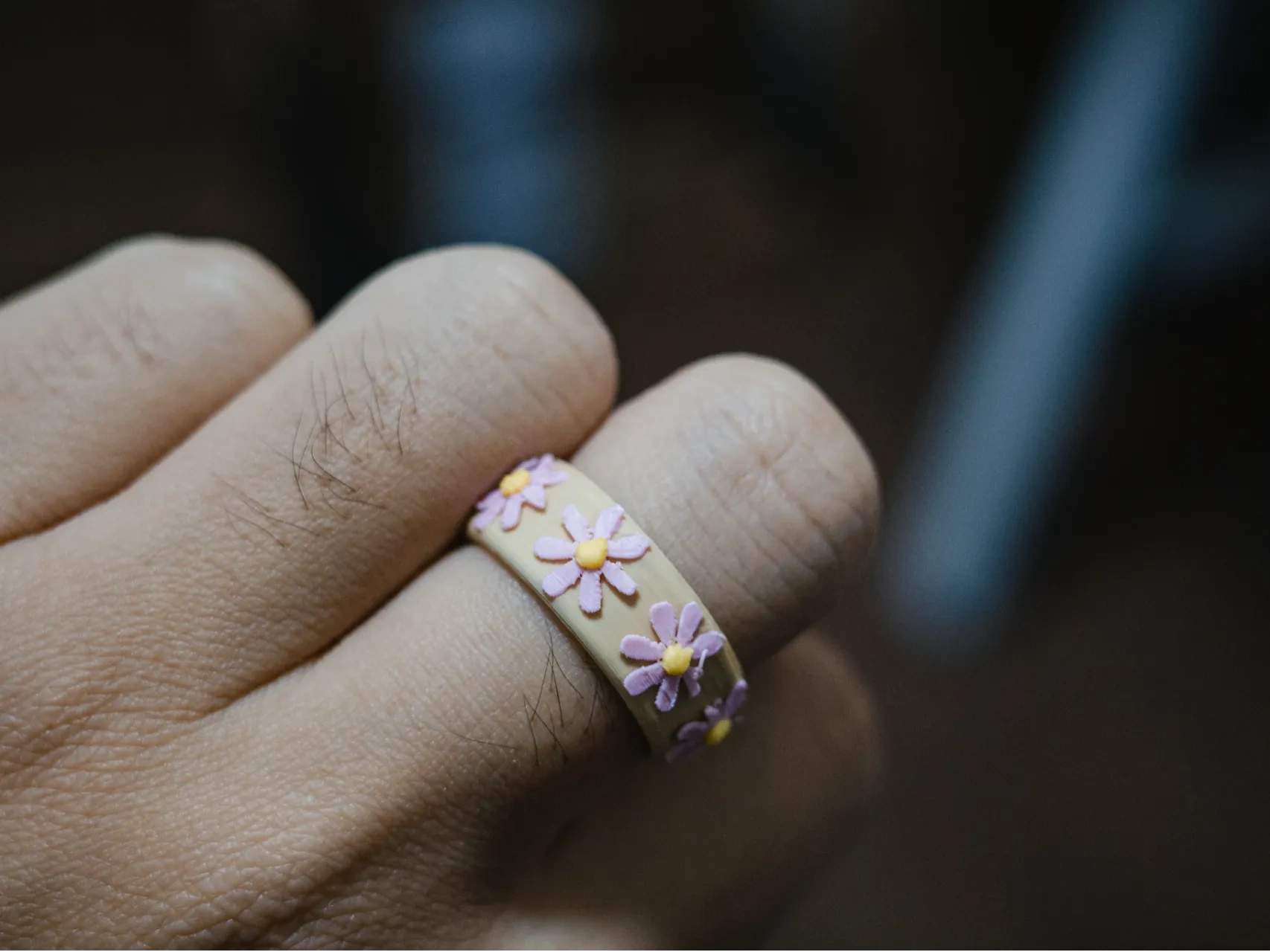 Miniatura 1 do modelo 3D 花之手镯/戒指