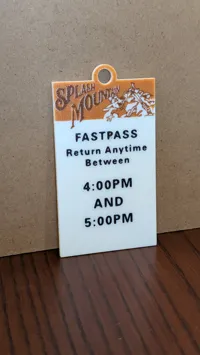 Splash Mountain FastPass Keychain