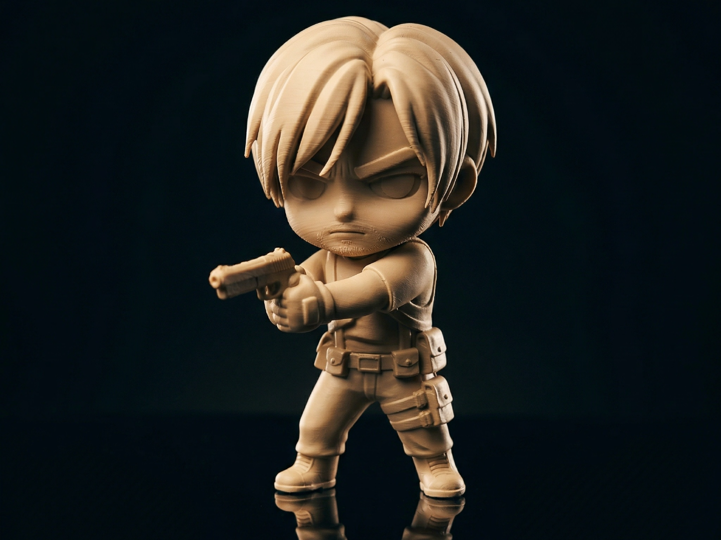 Resident Evil Leon Kennedy chibi style figure