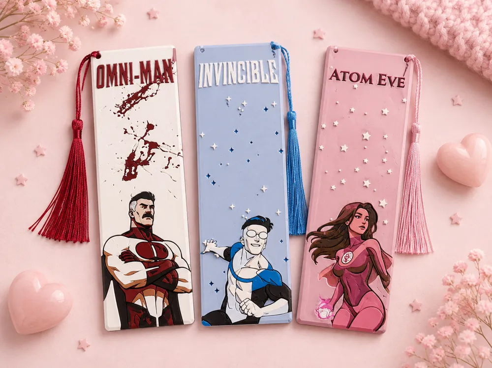 Invincible Character Bookmarks - Free 3D Print Model - MakerWorld