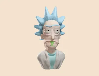 Rick from Rick & Morty colored 
