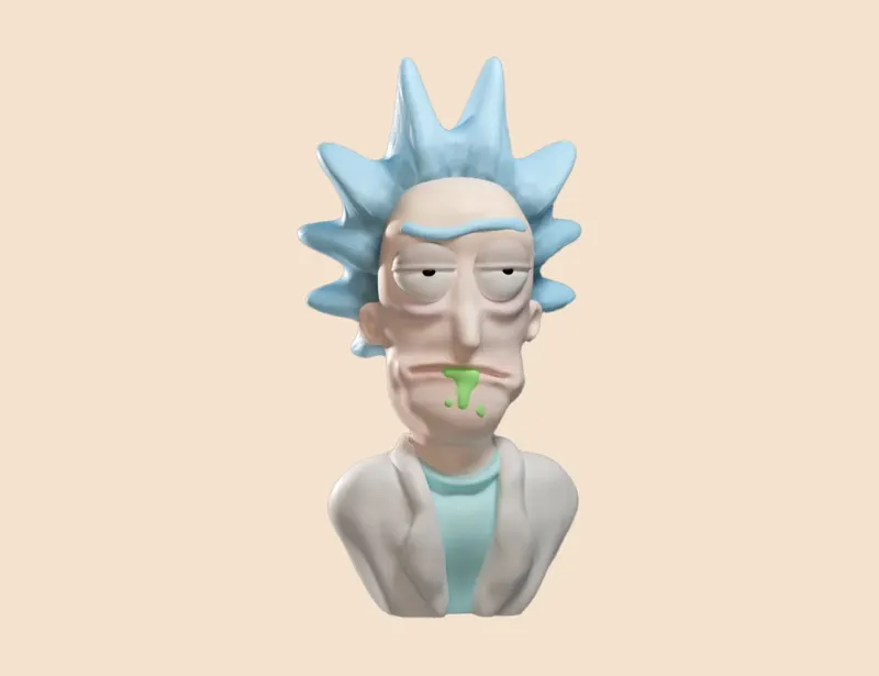 Rick from Rick & Morty colored 