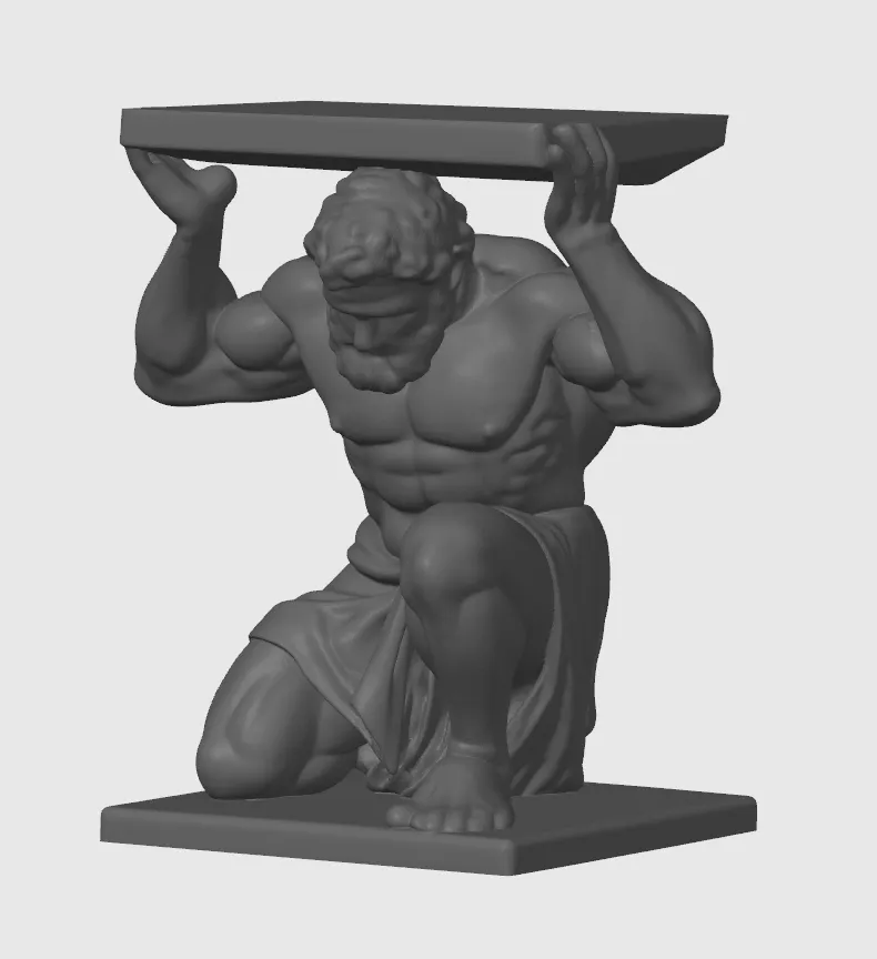 Atlas GPU Support Stand – Statue view 4