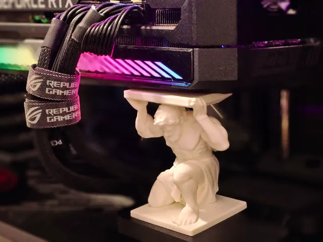 Atlas GPU Support Stand – Statue