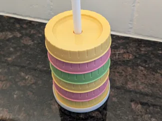 Mason Jar Straw Lid Organizer