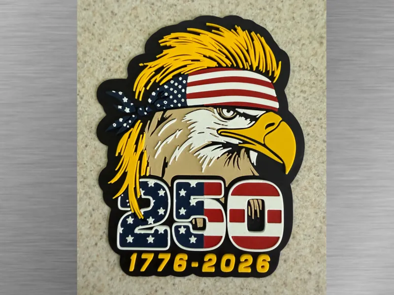 Patriotic-America 250 Eagle with Mullet