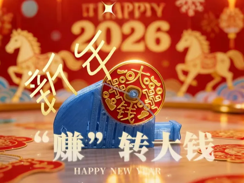 单向离合无限旋转 无需五金 新年解压玩具