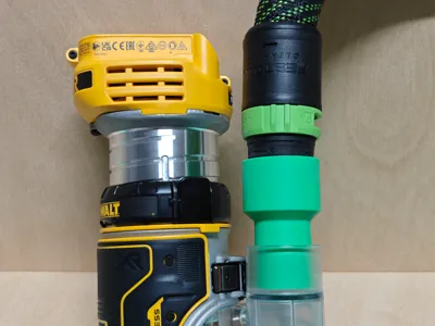 FESTOOL to Dewalt router dust collection adapter