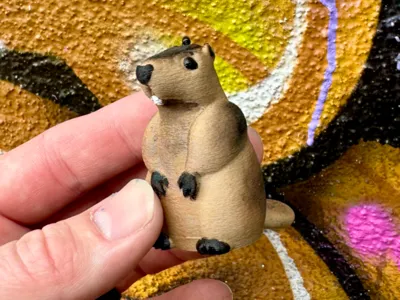 Groundhog Whistlepig Articulated Keychain - Fidget