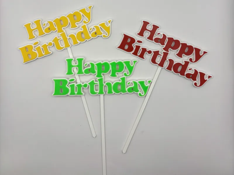 Caketopper / Happy Birthday / Congratulation