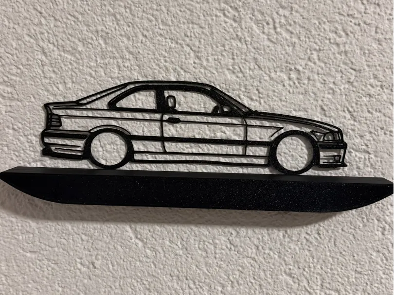 BMW E36 wallart - Free 3D Print Model - MakerWorld